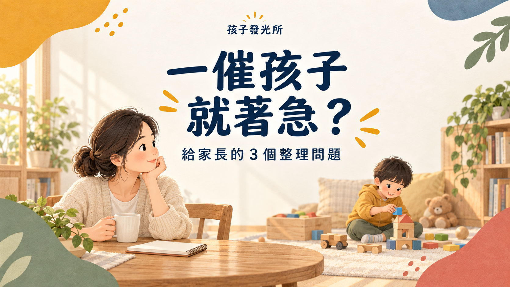 催孩子時，自己卻越來越急？給家長的 3 個整理問題